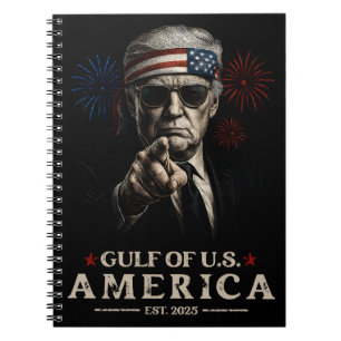 Funny Trump Golf of USA Amerika 2025 4. Juli Notizblock