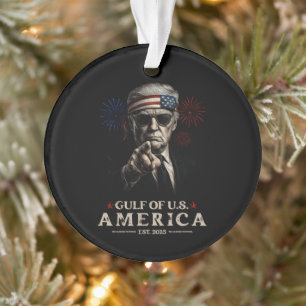 Funny Trump Golf of USA Amerika 2025 4. Juli Ornament