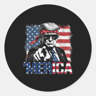 Funny Trump Golf von US Merica Trump Apparel Runder Aufkleber