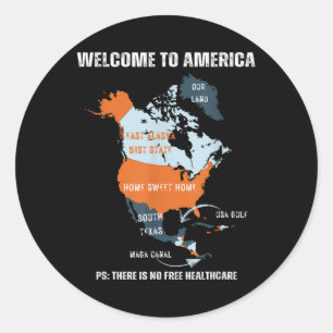 Funny Trump Grönland Panama Canal Canada Mexico G Runder Aufkleber