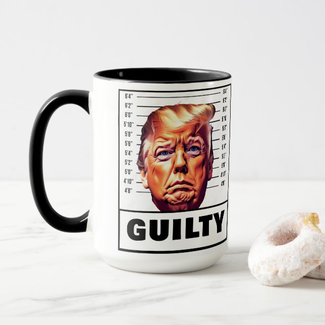 Funny Trump Guilty Tasse (Mit Donut)