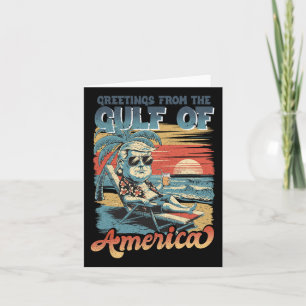 Funny Trump Gulf of US America 2025 Trump Merchand Karte