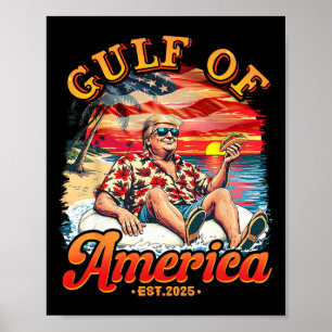Funny Trump Gulf of US America 2025 Trump Merchand Poster