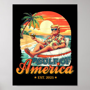 Funny Trump Gulf of US America 2025 Trump Merchand Poster