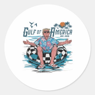 Funny Trump Gulf of US America 2025 Trump Merchand Runder Aufkleber