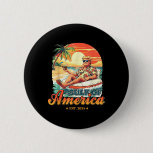 Funny Trump Gulf of US America Est 2025 Button
