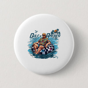 Funny Trump Gulf of US America Est 2025 Button