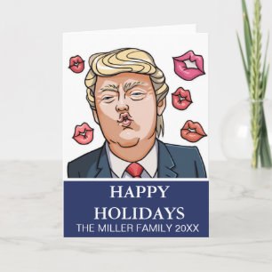 Funny Trump Happy Holidays Holiday Card Karte