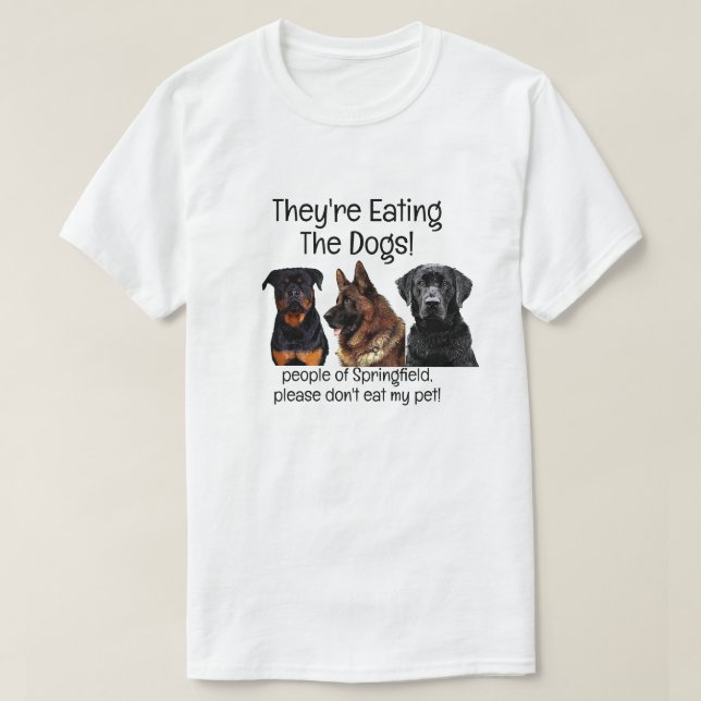 Funny Trump Harris Debatten über Essen Hunde Sprin T-Shirt (Design vorne)