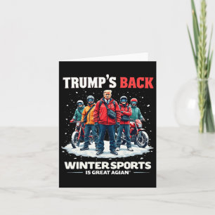 Funny Trump Ice Hockey Vintag Style Wintersport Karte