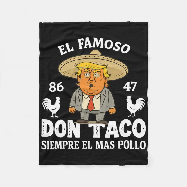 Funny Trump immer Chickens out Meme Let's Go Taco Fleecedecke (Vorderseite)