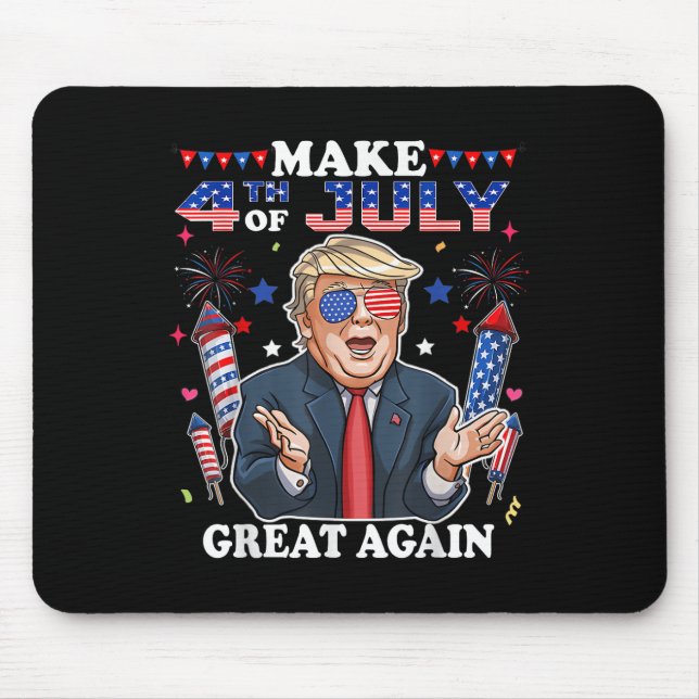 Funny Trump Independence Day macht 4. Juli Grea Mousepad (Vorne)