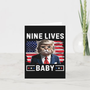 Funny Trump Katze 9 Lebt Baby Funny Vote für Trump Karte