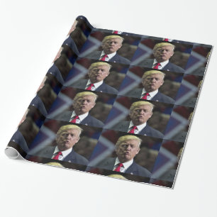 FUNNY TRUMP KISS CHRSTMAS Wrapping Paper Geschenkpapier
