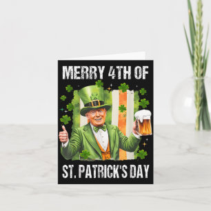 Funny Trump Leprechaun Hat Merry 4. St Patrick Karte