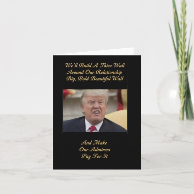 Funny Trump Liebe Card. Liebe Card, Romantikkarte Dankeskarte (Vorderseite)