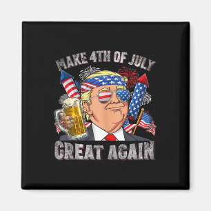 Funny Trump macht 4. Juli wieder groß Männer trink Magnet