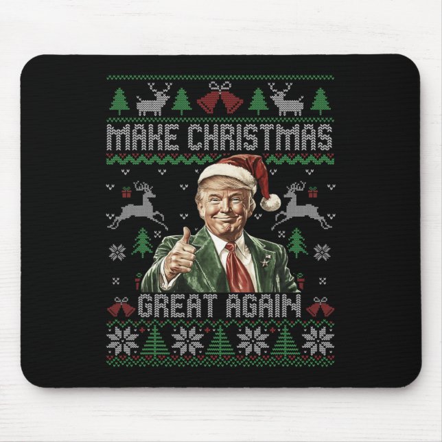 Funny Trump macht Weihnachten wieder großartig, hä Mousepad (Vorne)