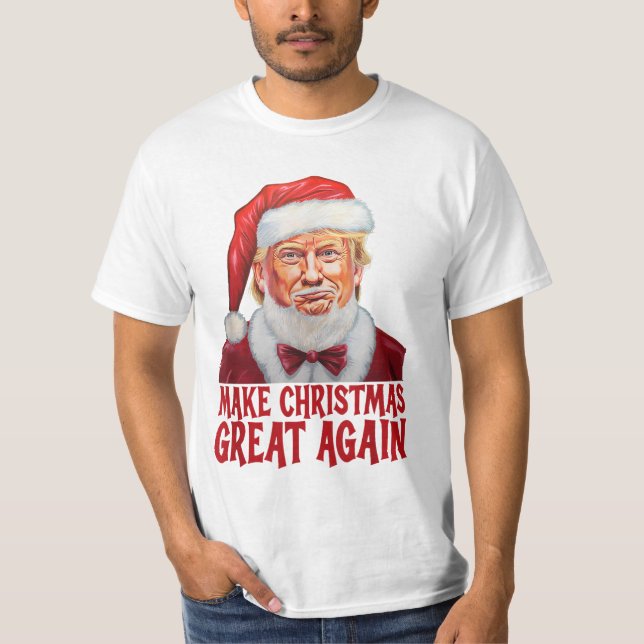 Funny Trump macht Weihnachten wieder großartig T-Shirt (Vorderseite)