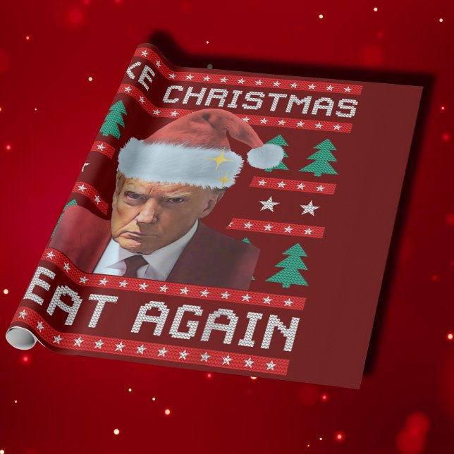 Funny Trump macht Weihnachten wieder großartig Tas Geschenkpapier (Von Creator hochgeladen)