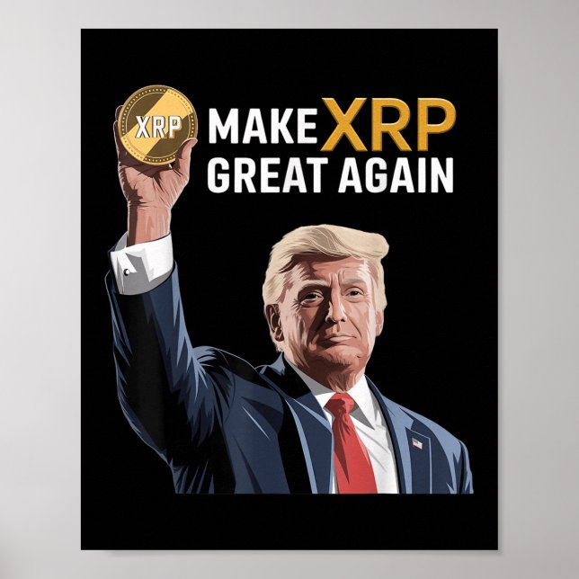 Funny Trump macht Xrp wieder groß Xrp Crypto Poster (Vorne)
