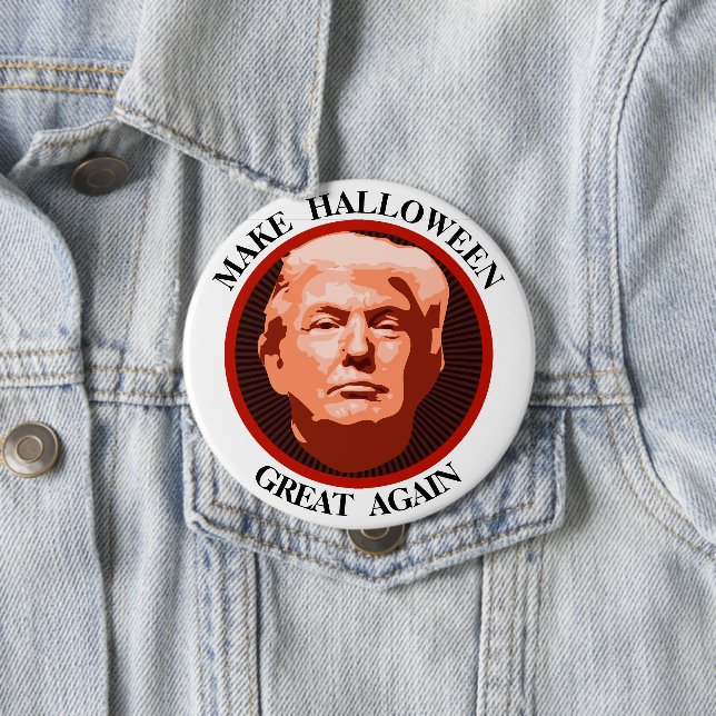 Funny Trump Make Halloween Great Button (Beispiel)
