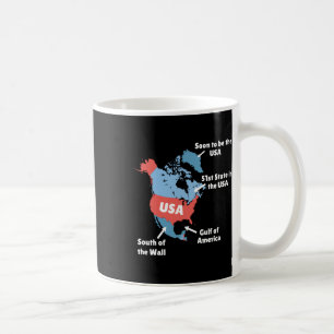 Funny Trump Map USA - Kanada, Grönland, Golf O Kaffeetasse