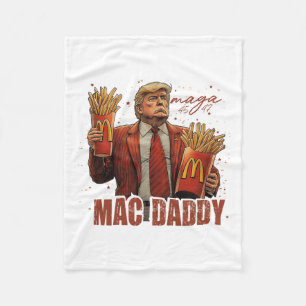 Funny Trump Mcdon 2024 Fast Food Mac Daddy Hamburg Fleecedecke