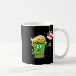 Funny Trump Mega Cartoon Garbage Can American Flag Kaffeetasse