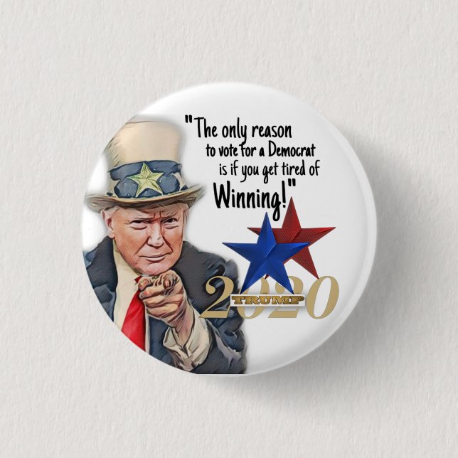 Funny Trump Meme Button (Vorderseite)
