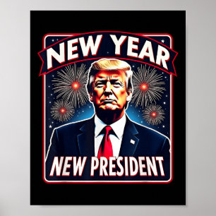Funny Trump Neues Jahr Party 2025 Trump Neues Jahr Poster