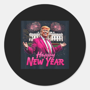 Funny Trump Neues Jahr Party 2025 Trump Neues Jahr Runder Aufkleber