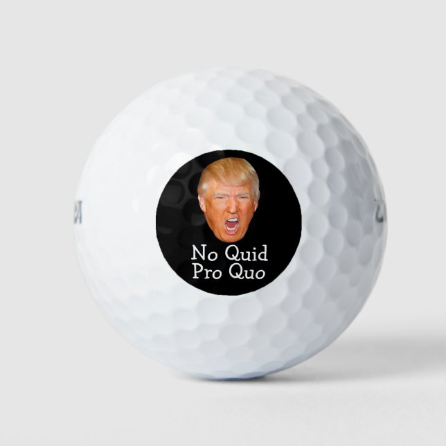 Funny Trump No Quid Pro Quo Golfball (Vorderseite)