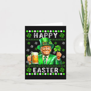 Funny Trump Ostern Verwirrung St Patricks Day Men  Karte