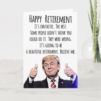 Funny Trump Pensionskarte - MAGA Politischer Humor Karte