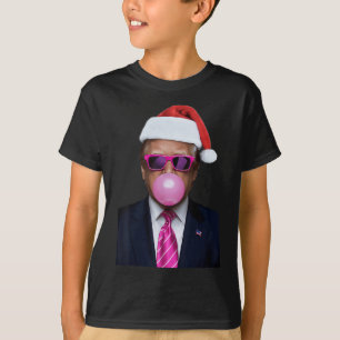 Funny Trump Pink Blase Gum Weihnachten Weihnachten T-Shirt
