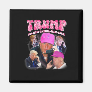 Funny Trump Pink Miss Me Und Trump 2024 nimmt Amer Magnet