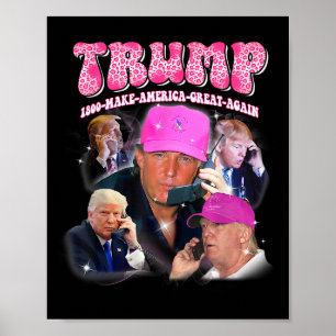 Funny Trump Pink Miss Me Und Trump 2024 nimmt Amer Poster