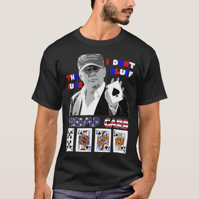 Funny Trump Poker Shirt Ich bläue nicht die Nüsse  (Vorderseite)