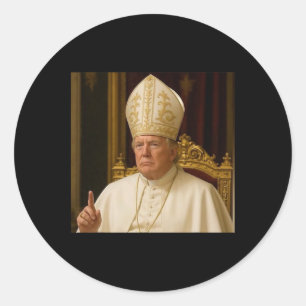 Funny Trump Pope Meme Gear katholische Vatikanisch Runder Aufkleber