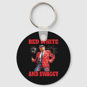 Funny Trump Red White und Swaggi Trump Tanz 4. O Schlüsselanhänger