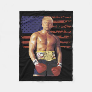 Funny Trump Rocky Boxing Meme Boxer Us Flag Patric Fleecedecke