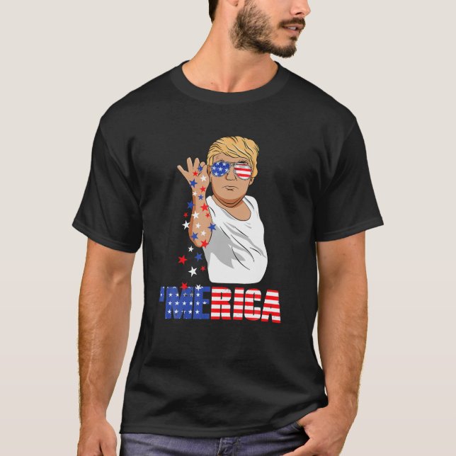 Funny Trump Salt Merica Freiheit 4. Juli Geschenke T-Shirt (Vorderseite)
