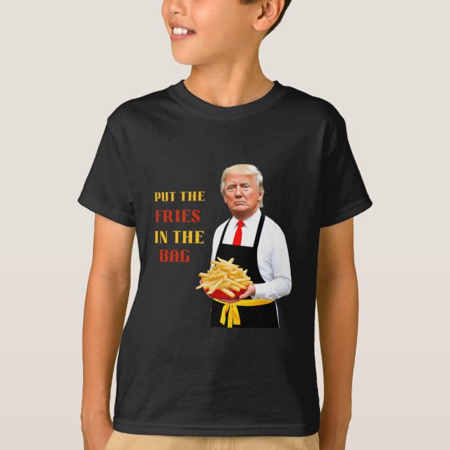 Funny Trump: Schnelle Nahrung bringt die Pommes Fr T-Shirt (Vorderseite)