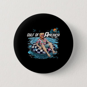 Funny Trump schwimmende Shirt Golf von US Amerika  Button