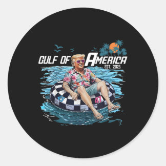 Funny Trump schwimmende Shirt Golf von US Amerika  Runder Aufkleber
