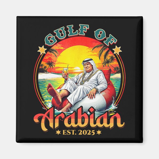 Funny Trump Shirt Golf von Arabian Est 2025 Funny  Magnet (Vorne)