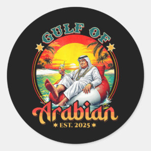 Funny Trump Shirt Golf von Arabian Est 2025 Funny  Runder Aufkleber