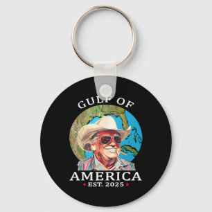 Funny Trump Shirt Gulf of US America Est 2025 1 Schlüsselanhänger