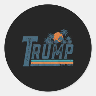 Funny Trump Shirt Gulf of US America Est 2025 (2 S Runder Aufkleber